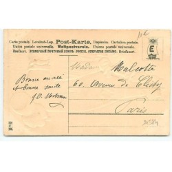 n°21584 - Carte Gaufrée - MSIB 13666 - Heureuse Année - Fillette près d'une bouteille de champagne