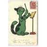 n°21627 - Illustrateur - Lewin - MM Vienne n°241 - Chat Vert jouant au Chef d'Orchestre