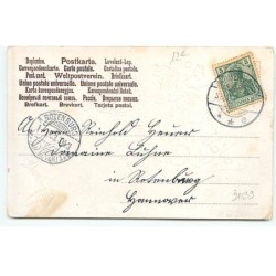n°21639 - Carte Gaufrée -Ange gardien avec une colombe et une corne d'abondance - Billets de banque et pièces