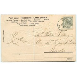 n°11330 - Carte Fantaisie Gaufrée - Bonne Année - Enfant assis sur le bord d'une Fenêtre