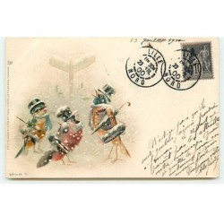 n°21655 - Oiseaux habillés...