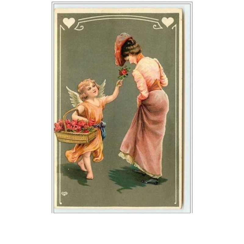n°2166 - Angelot et femme avec chapeau n°4