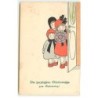 n°21676 - P. Ebner - MM Vienne n°1082 - Die Herzlichen Glückwünsche zum Geburtstag - Fillettes derrière une porte
