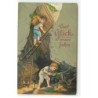 n°21685 - Carte Gaufrée - Viel Glück im neuen Jahre - Jeunes garçon piochant pour trouver de l'or