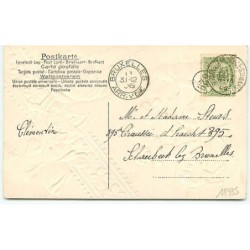 n°11335 - Carte Fantaisie Gaufrée - 365 jours de Bonheur - Enfants et cochon