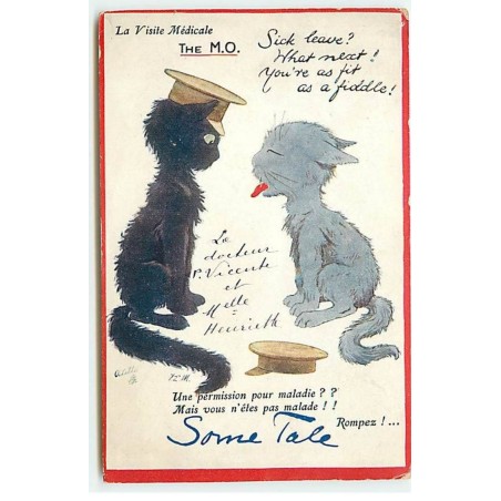 n°21699 - La Visite Médicale The M.O. - Une permission pour maladie ? Chat - Oilette Raphael Tuck