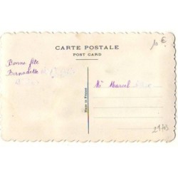 n°21703 - Carte Brodée - Saint-Nicolas - Fleurs dans un panier
