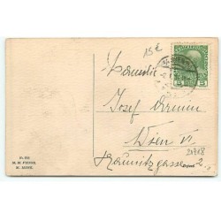 n°21718 - MM Vienne n°668 - Fröhliche Fahrt ins Neue Jahr ! - Homme pilotant un avion au-dessus de maison