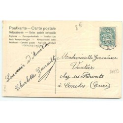 n°21733 - Carte Gaufrée - Joyeux Noël - Fillette entourée de faons