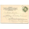 n°21739 - Carte Gaufrée avec Paillettes - Petit chien avec une lettre près d'une fillette