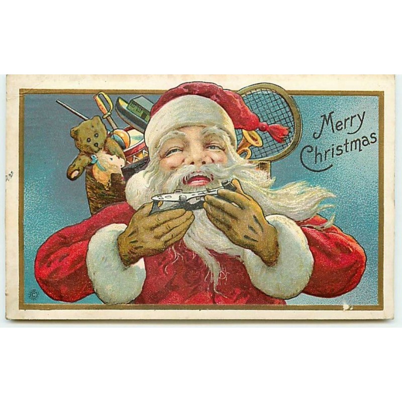 n°11340 - Carte Fantaisie Gaufrée - Merry Christmas - Santa Claus