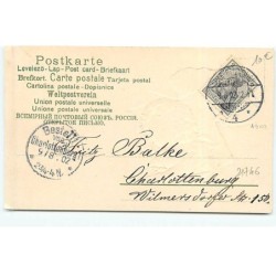 n°21746 - Carte Gaufrée - Fillette sortant d'un mur déchiré, au fond un bateau