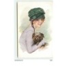 n°11348 - Carte Illustrateur - Le Favori - Femme et petit Chien