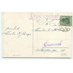 n°21786 - Style Clapsaddle, Brundage - Fillette regardant un oiseau s'approchant de son chapeau