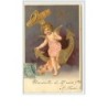 n°2179 - Carte Gaufrée - Angelot et ancre
