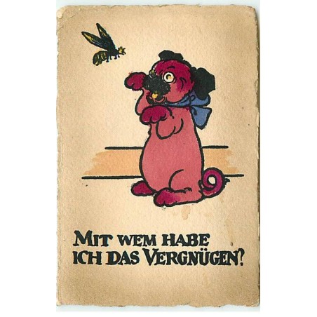 n°21802 - MM Vienne n°482 - Mit wem habe ich das Vergnügen ? - Chien faisant le beau devant une abeille
