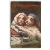 n°21836 - A Happy Christmas - Darby ans Joan - Chiens habillés, l'un fumant la pipe - Raphael Tuck - Oilette