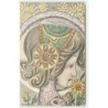 n°11367 - Carte Illustrateur - B. Patella - Art Nouveau - Femme de Profil
