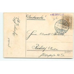 n°21875 - Viel Glück im Neuen Jahre - Garçon debout sur une luge tirée par deux cochons