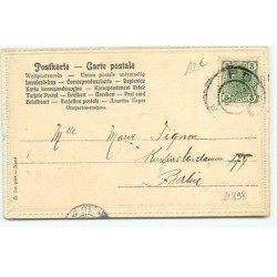 n°21898 - Couple sur l'étiquette d'une bouteille - surréalisme