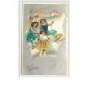 n°219 - Carte Gaufrée - Easter Gretings - Orchestre d'Angelots et fillettes