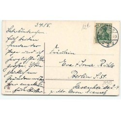 n°21909 - Frohes Osterfest - Baumgarten ? - Poussins, l'un fumant portant un chapeau et une canne