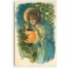 n°21917 - Marco - Jeune femme s'éclairant avec un lampion