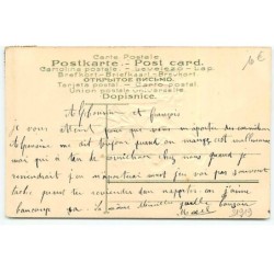 n°21919 - Carte Gaufrée - Hommes regardant une baigneuse