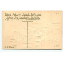 n°21923 - Carte Gaufrée - Vive Ste-Catherine - Vieille femme lisant