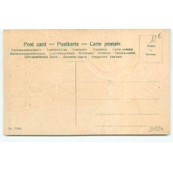 n°21924 - Carte Gaufrée - Ange gardien allumant les bougies d'un sapin
