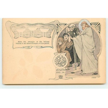 n°21958 - Lelée - Saint Mathieu - Alors des aveugles et des boiteux vinrent à lui dans le Temple, et il les guérit