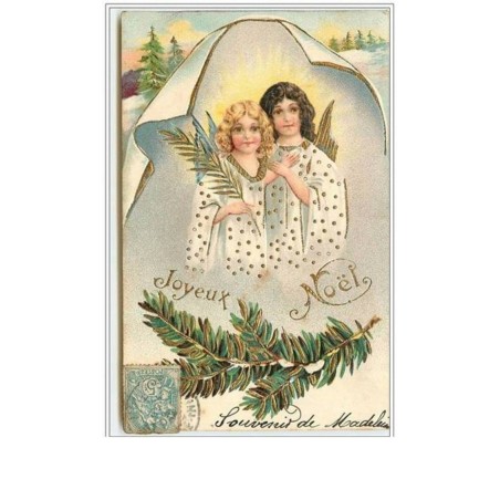 n°2197 - Carte Gaufrée - Joyeux Noël - Angelots