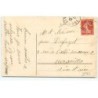 n°21983 - Carte Gaufrée - Bonne Année - Garçon portant des bottes de sept lieues, lançant des violettes
