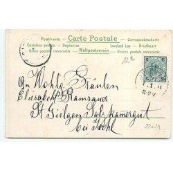 n°22021 - Viel Glück Prosit Neujahr ! - Jeune fille assise sur le dos d'un cochon