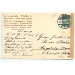 n°22072 - Carte Gaufrée - Bébé parlant à une cigogne