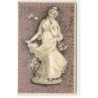 n°22095 - Carte Gaufrée - Clapsaddle - Papillons volant autour d'un statue de femme