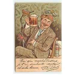 n°22097 - Homme tenant une...
