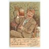 n°22097 - Homme tenant une chope de bière