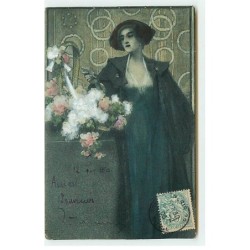 n°22113 - Art Déco - Femme...