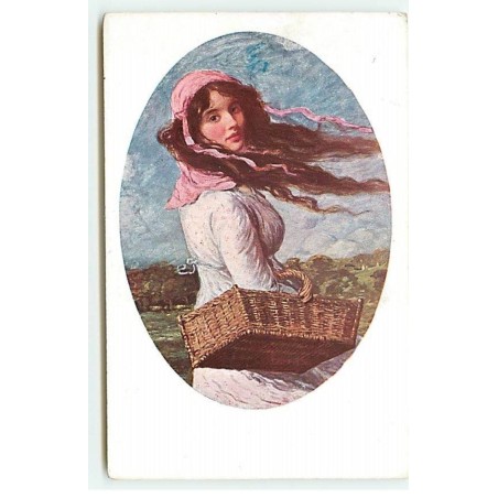 n°22114 - MM Vienne n°424 - Jeune femme portant un panier en osier