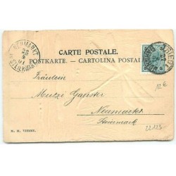 n°22123 - Carte Gaufrée - MM Vienne - Une libellule volant au-dessus de l'eau