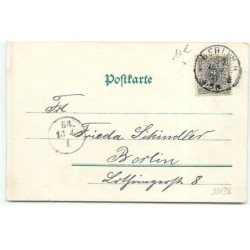n°22138 - Fröhliche Ostern - Enfants parlant avec des lièvres