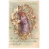 n°22140 - Clapsaddle - Fröhliche Ostern - Ange près d'une croix entourée de fleurs