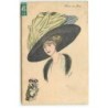n°22160 - Xavier Sager - Reine du Jour - Jeune femme portant un très grand chapeau