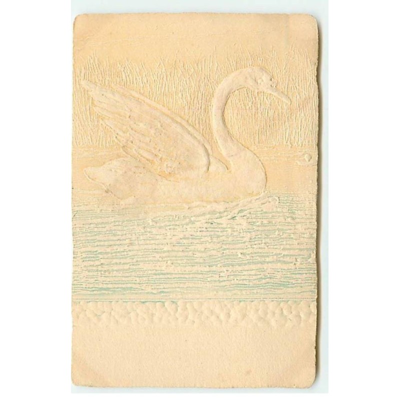 n°22166 - Carte Gaufrée - MM Vienne - Un cygne sur l'eau