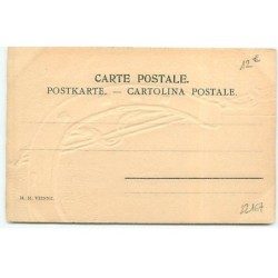 n°22167 - Carte Gaufrée - MM Vienne - Deux chiens sous un Fer à Cheval