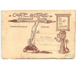 n°11435 - Carte Politique - Le Plat du Jour n°27 - Fête Nationale - Femme nue - 10 juillet