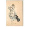 n°11437 - Carte Fantaisie - MM Vienne n°254 - Joyeuse Pâques - Fillette et teckel