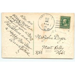 n°22325 - Carte Gaufrée - A Merrie Christmas - Anges chantant