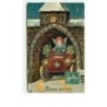 n°11447 - Carte Fantaisie - Bonne Année - Angelot dans une Automobile